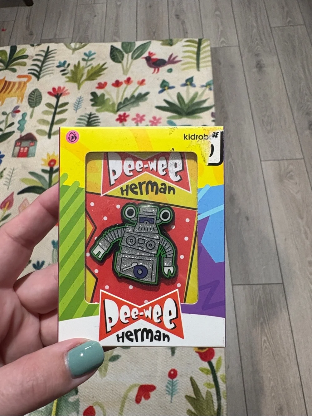 Silver Robot Enamel Pin - Silver Robot Design